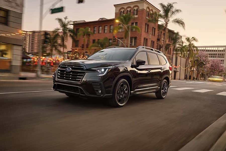 Black 2024 Subaru Ascent on highway