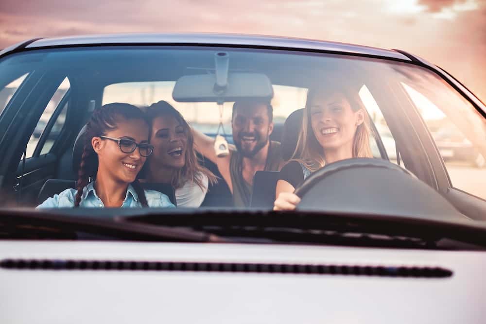 People in car