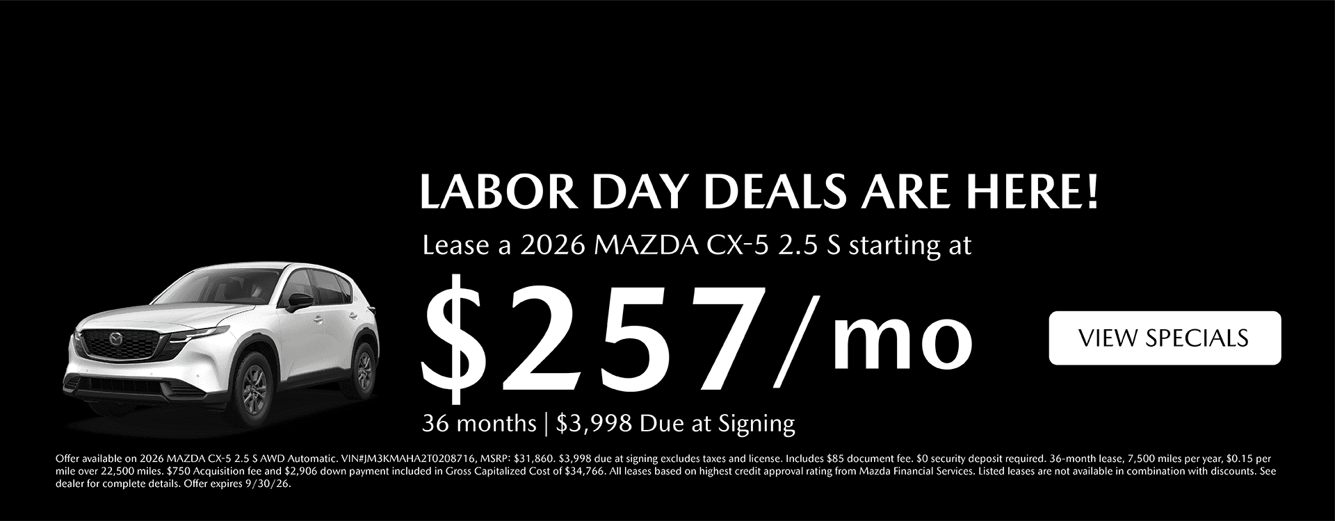 Mazda_LaborDay2026_26MYCX5Lease_WebsiteHeaderImage_Desktop