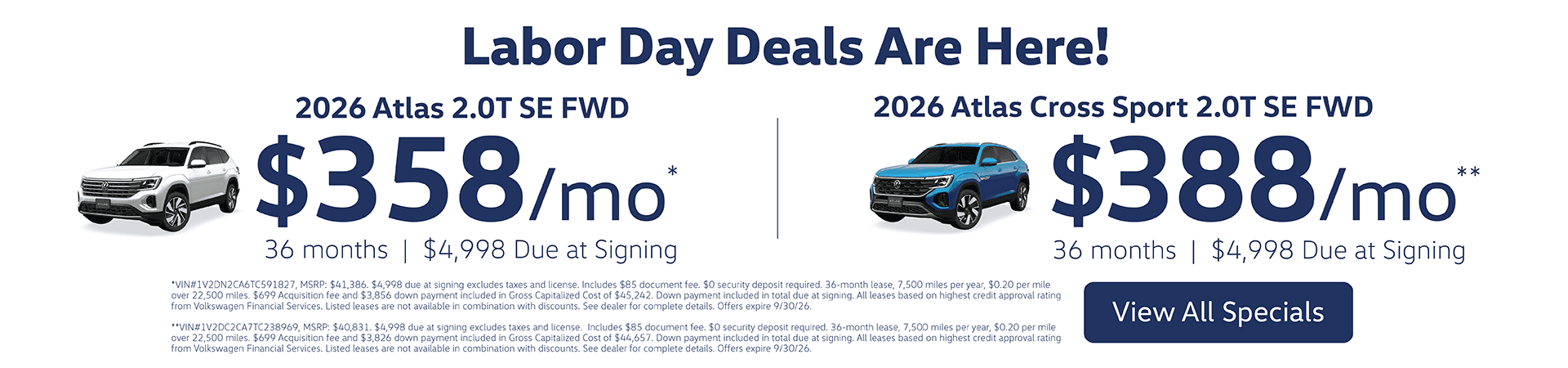 VW_2026LaborDay_AtlasandCrossSport_Lease_WebsiteHeaderImage_Desktop_R1