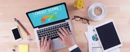 credit score on laptop