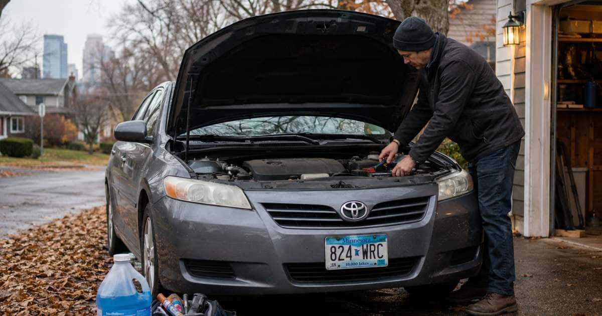 Used car receiving essential maintenance for reliable driving in Minneapolis