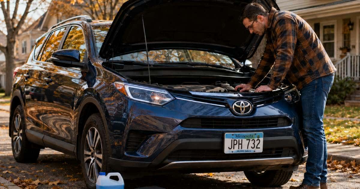 Vehicle prepared for fall car care before the next Minnesota winter in the Twin Cities