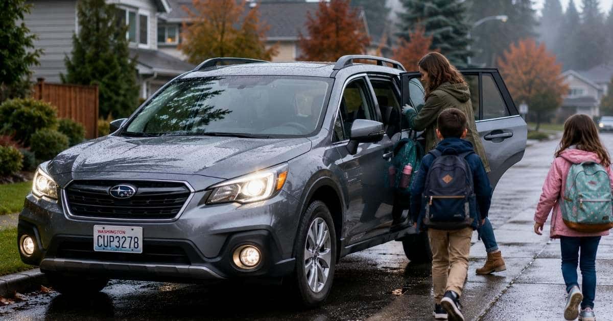 Family vehicle prepared for back-to-school driving in Tacoma