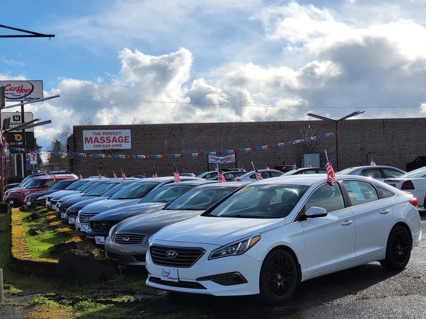carhop dealership parking lot