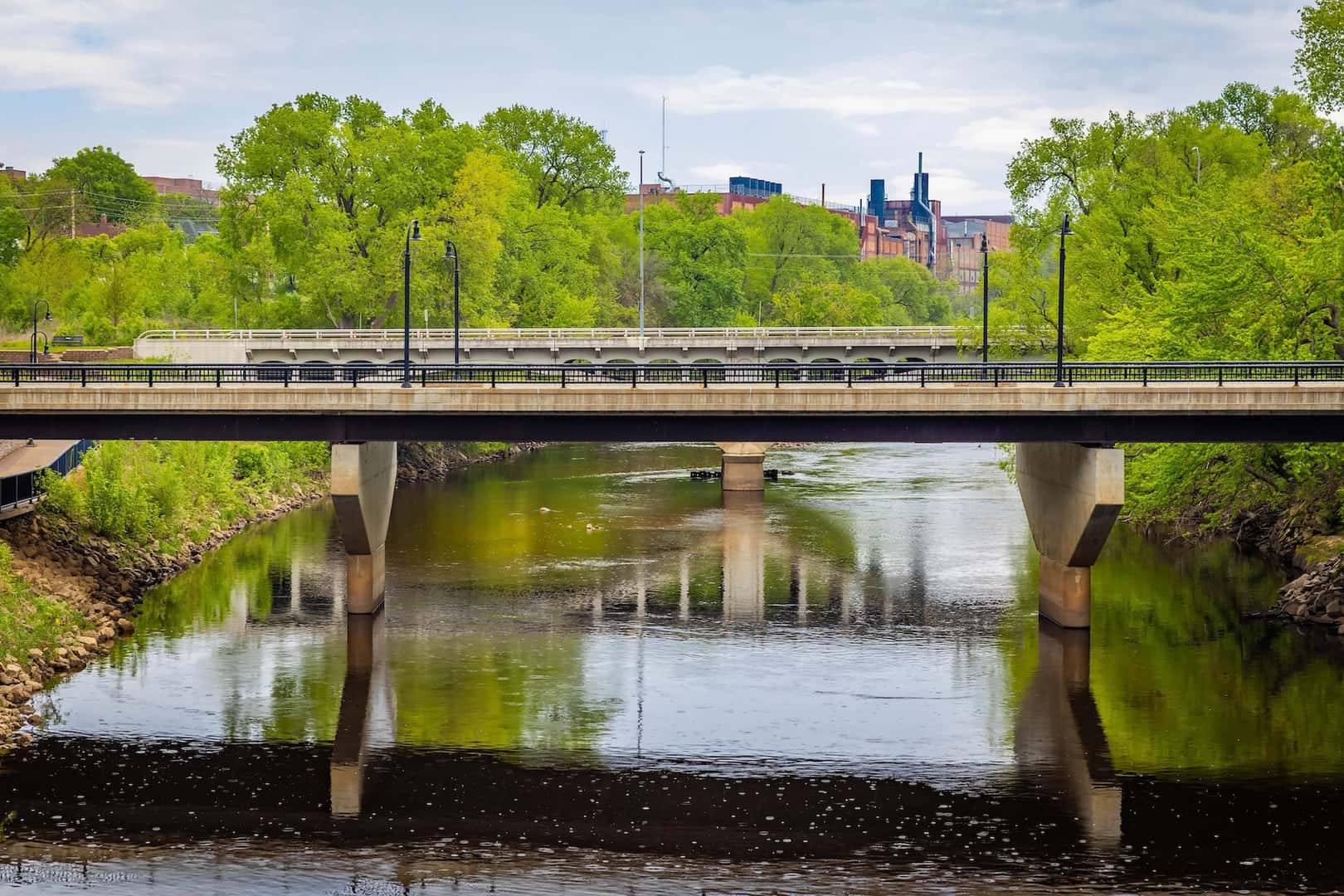 Discover Chippewa Falls/ Bridge overloking riverfront