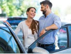 couple purchasing a car