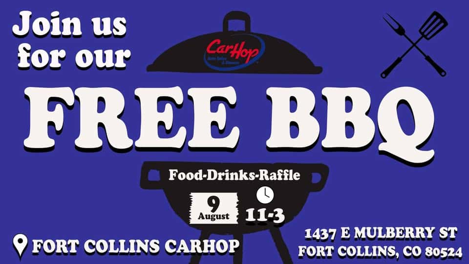 CarHop's Pit Stop Party: Free BBQ + Raffle!
