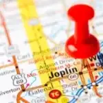 thumb tack map of joplin missouri