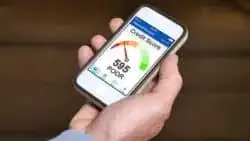 bad credit score on phone