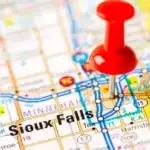 sioux falls map thumb tack