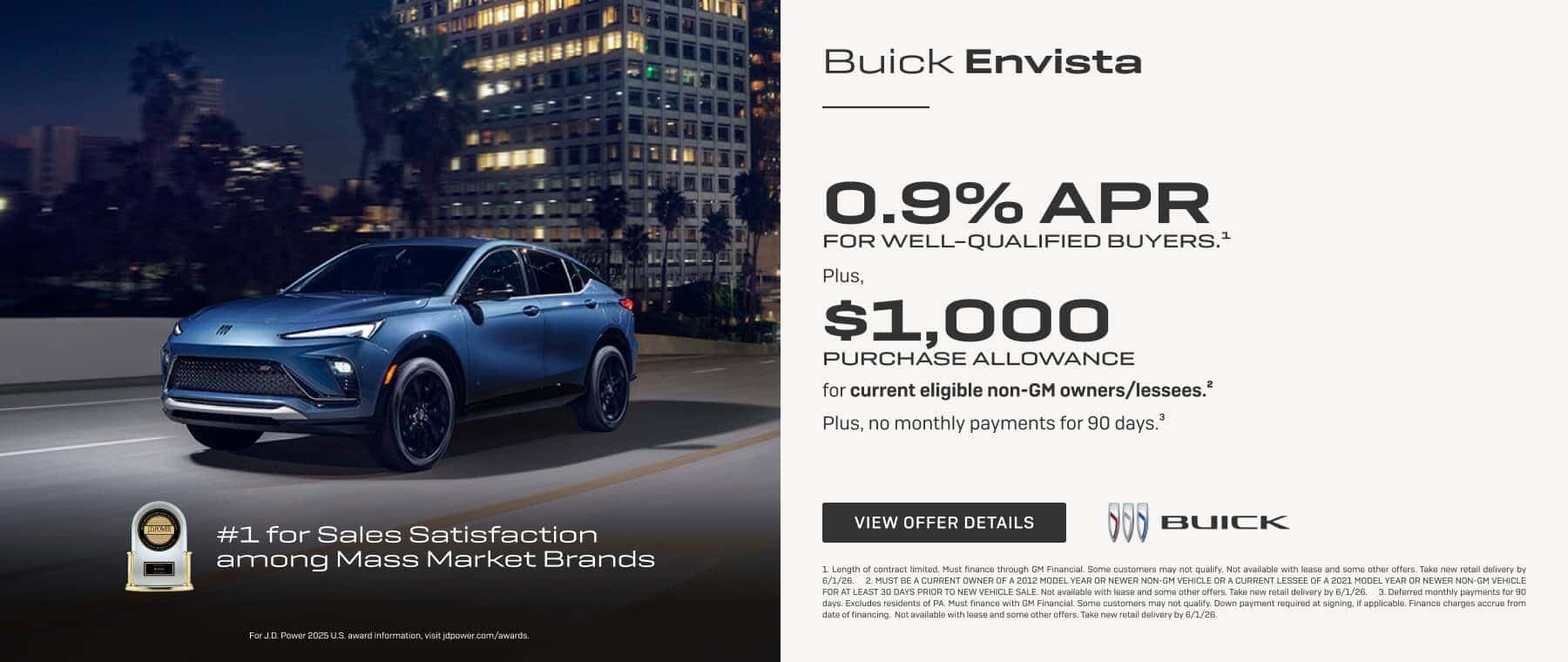 Buick Envista 0.9% APR FOR WELL-QUALIFIED BUYERS.