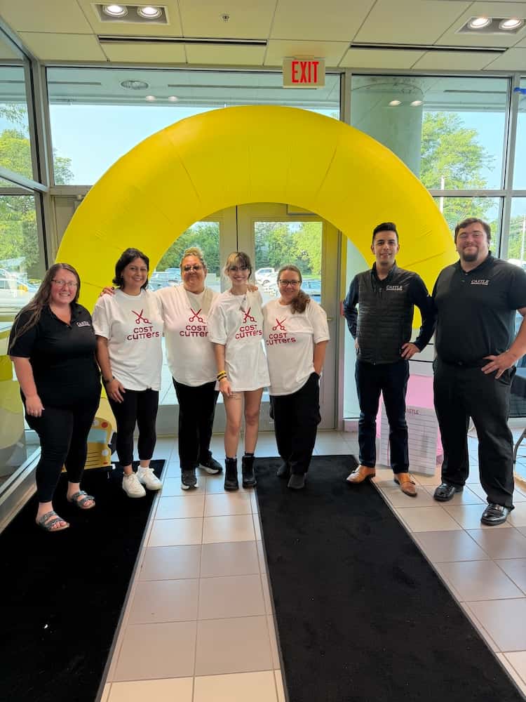 Castle McHenry team and Cost Cutters stylists at the Cars and Cuts back-to-school event