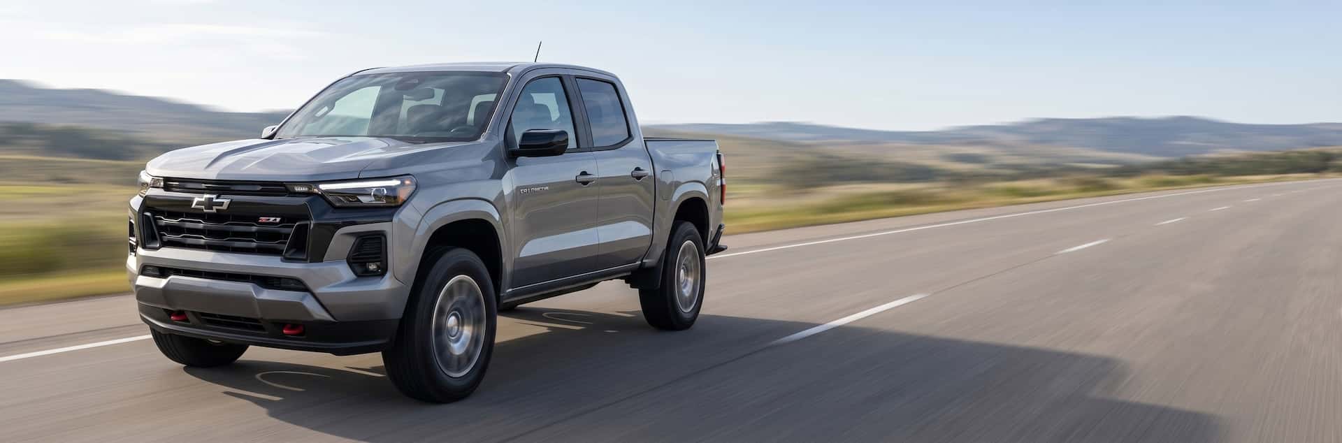 Chevrolet Colorado driving down the road