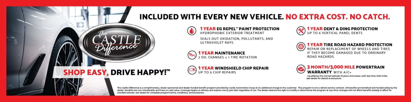 Included with every new vehicle at Castle Chevrolet McHenry - The Castle Difference