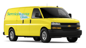 Chevrolet Express Commercial Van shown in yellow ServiceMaster livery available to order now from Castle Chevrolet North in Elk Grove Village, IL.