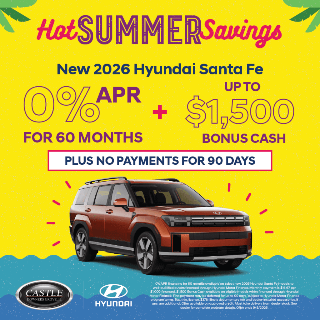 2026 Hyundai Santa Fe: 0% APR for 60 Months + $1,500 Bonus Cash + No Payments for 90 Days