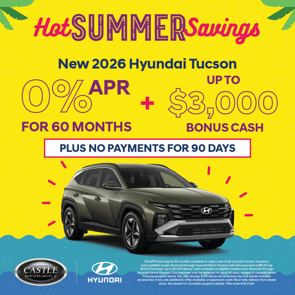 2026 Hyundai Tucson: 0% APR for 60 Months + Up to $3,000 Bonus Cash + No Payments for 90 Days