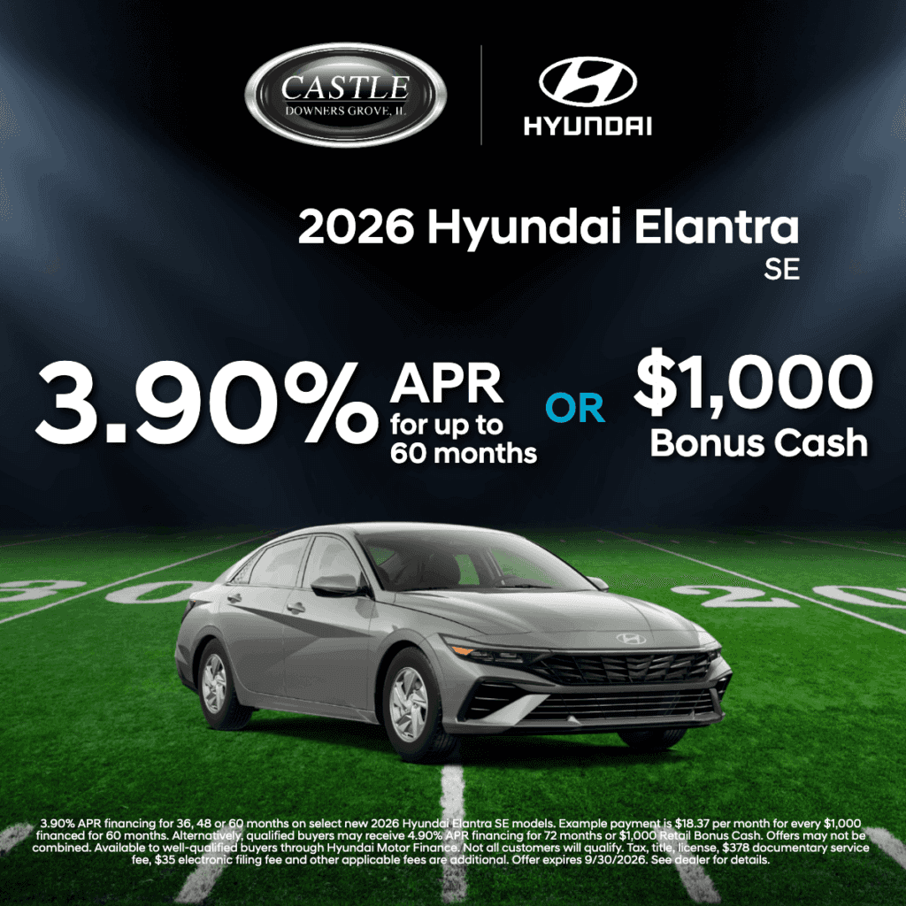 2026 Hyundai Elantra: Finance at 3.90% APR for Up to 60 Months OR Get $1,000 Retail Bonus Cash