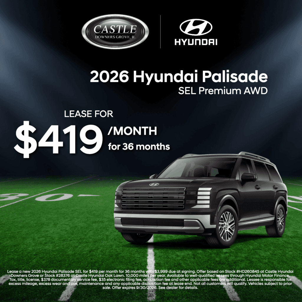 2026 Hyundai Palisade SEL: Lease for $419 per Month for 36 Months with $3,999 Due at Signing