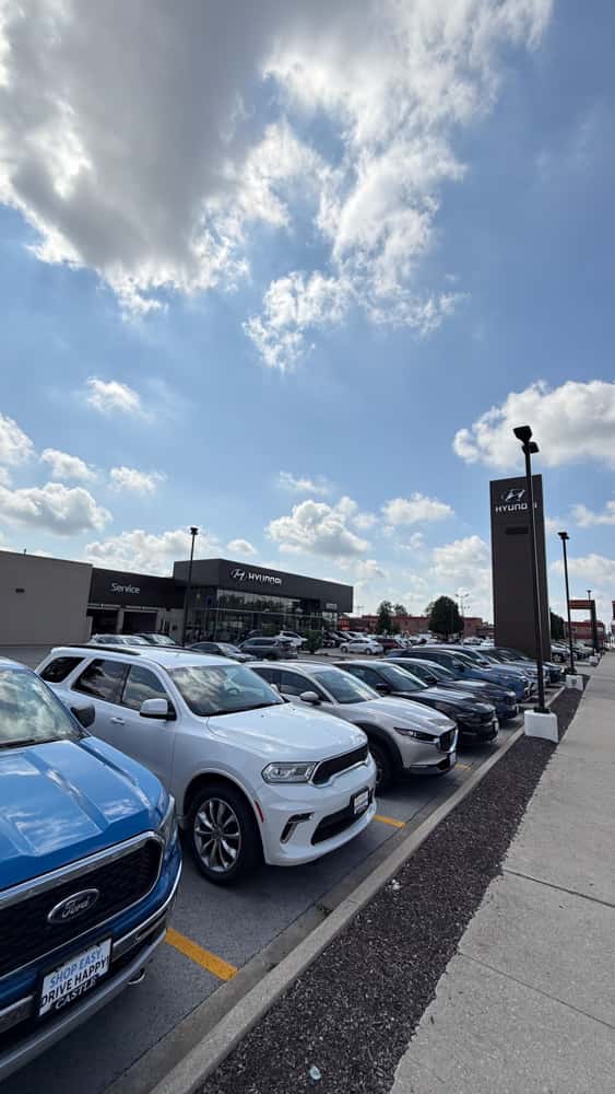 Row of Used Cars at Castle Hyundai of Oak Lawn