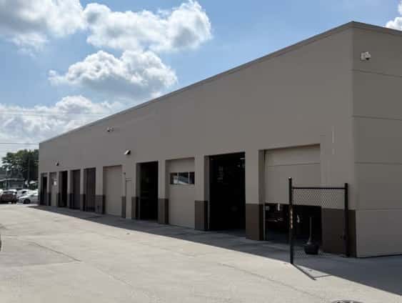 Back of building service area at Castle Hyundai of Oak Lawn
