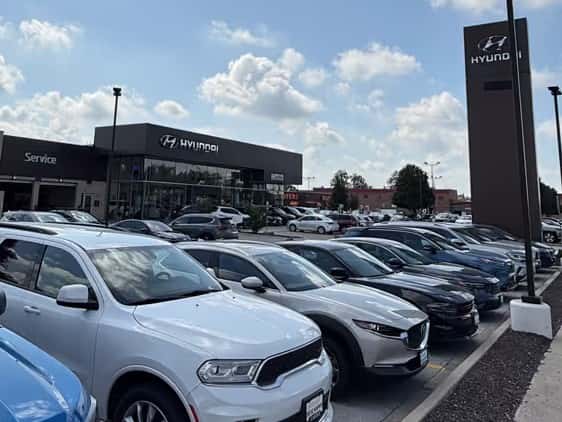 Cars lineup at Castle Hyundai of Oak Lawn
