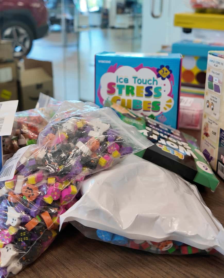 Classroom supplies purchased for Covington Elementary teachers through Castle Cares