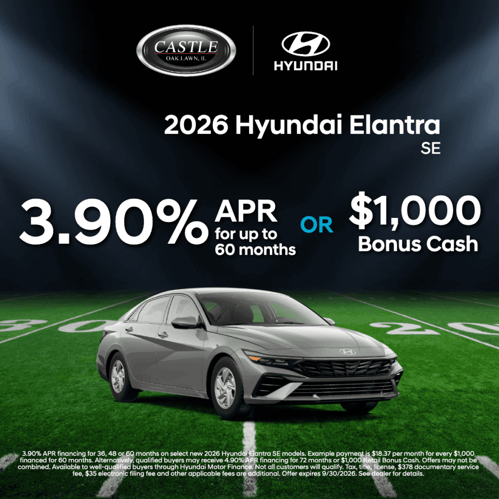 2026 Hyundai Elantra: Finance at 3.90% APR for Up to 60 Months OR Get $1,000 Retail Bonus Cash