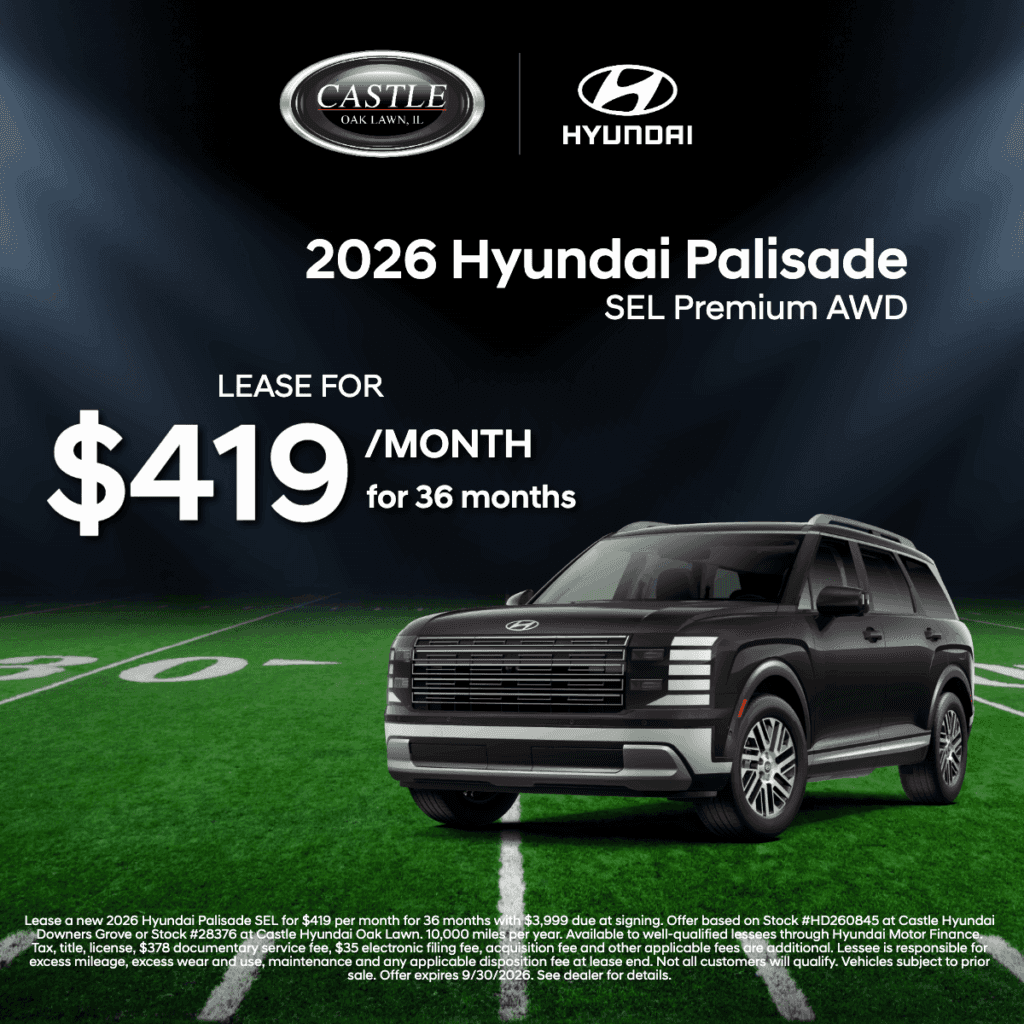 2026 Hyundai Palisade SEL: Lease for $419 per Month for 36 Months with $3,999 Due at Signing