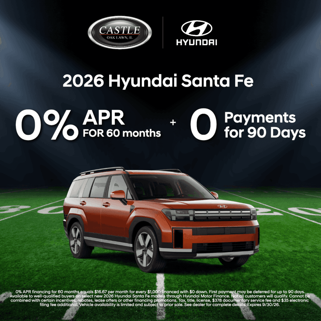 Finance a New 2026 Hyundai Santa Fe at 0% APR for 60 Months + No Payments for 90 Days
