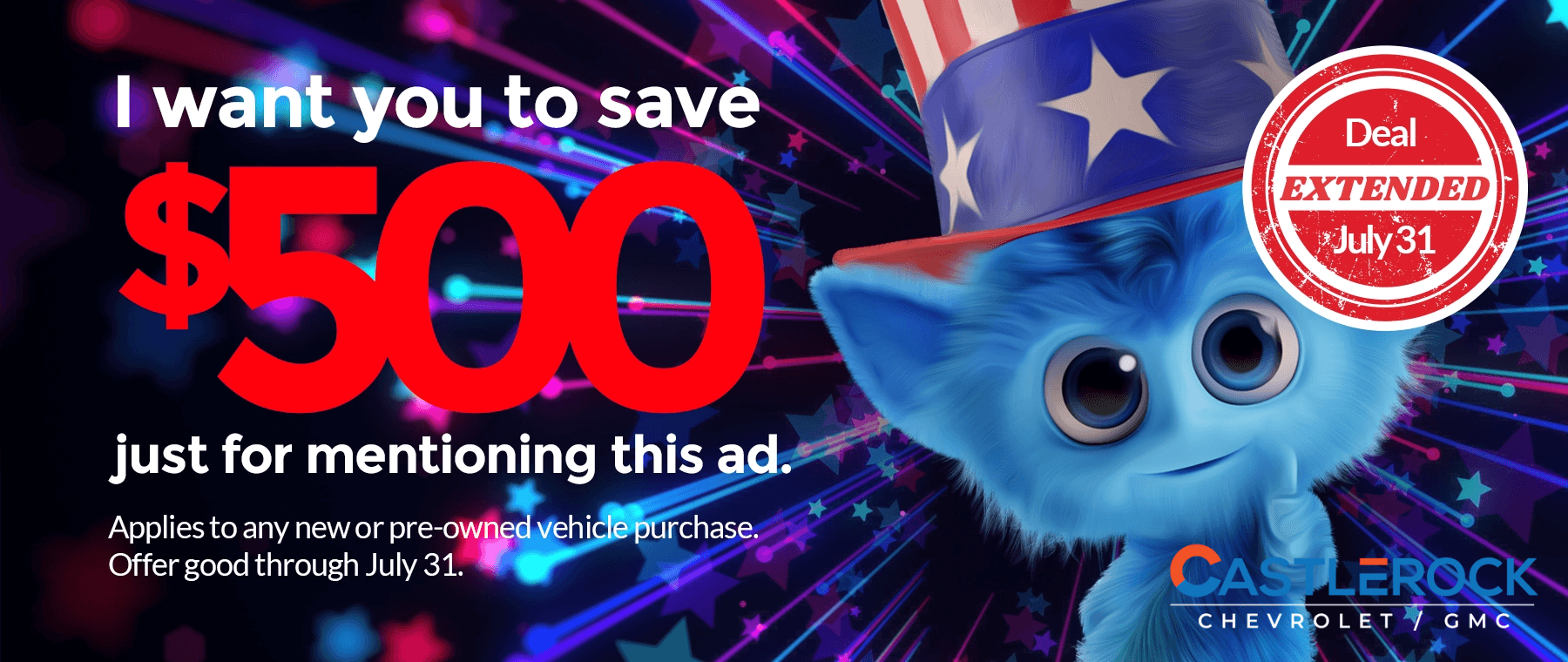 July $500 Offer