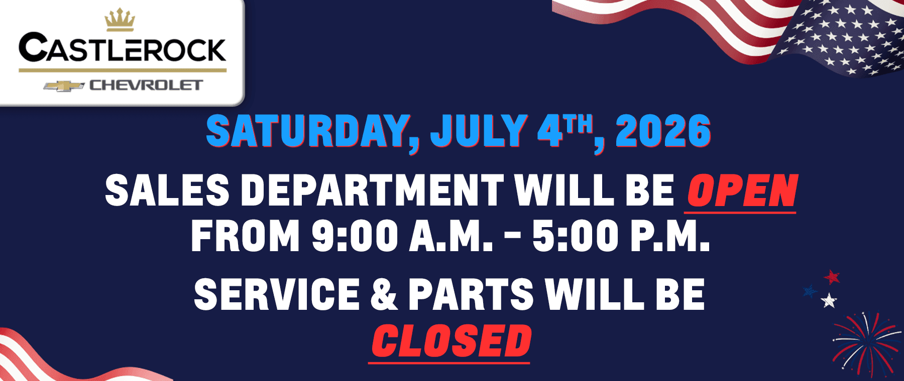 4th of July Hours
