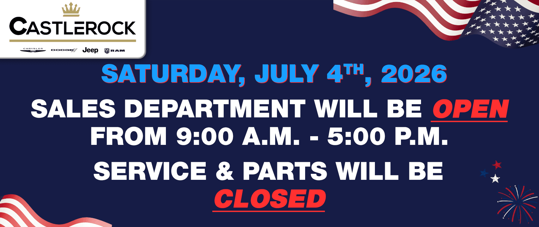 4th of July Hours