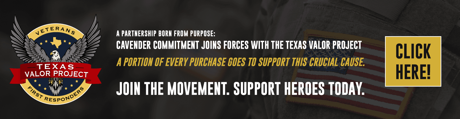 We've partnered with the Texas Valor Project.