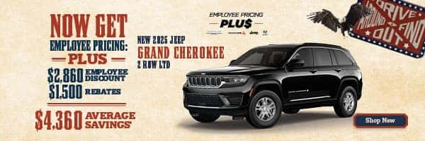 Now Get Employee Pricing Plus On New 2025 Jeep Grand Cherokee 2 Row LTD*