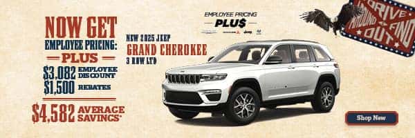 Now Get Employee Pricing Plus On New 2025 Jeep Grand Cherokee 3 Row LTD*