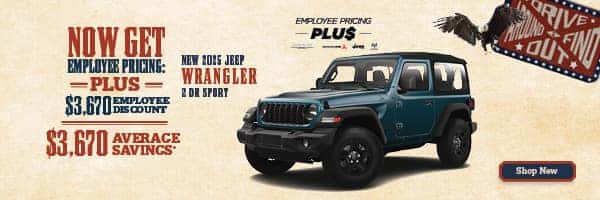 Now Get Employee Pricing Plus On New 2025 Jeep Wrangler 2 Dr Sport*