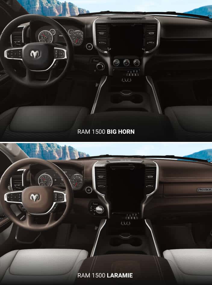 Interior and Comfort Amenities in the Ram 1500 Big Horn and Laramie Models