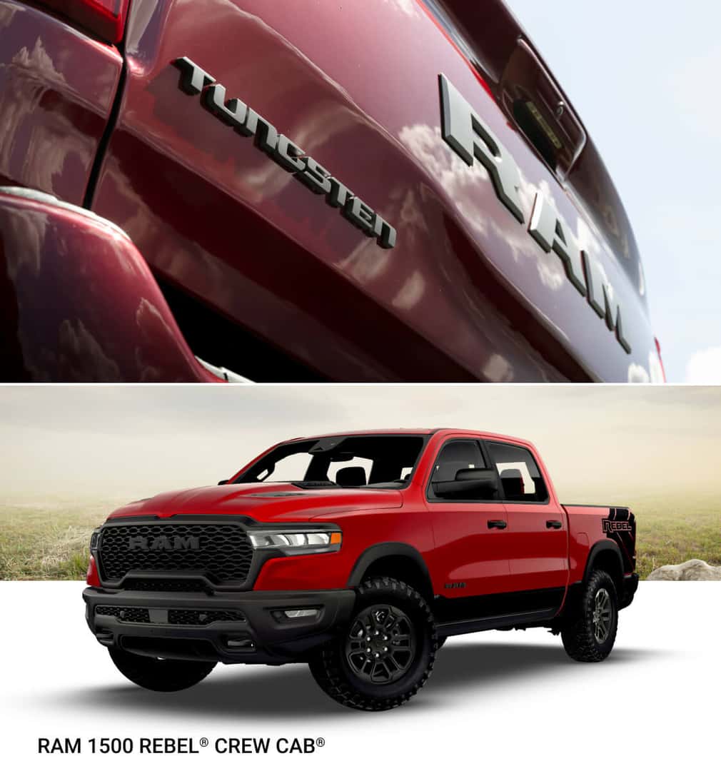 Ram 1500 Rebel Crew Cab in Red