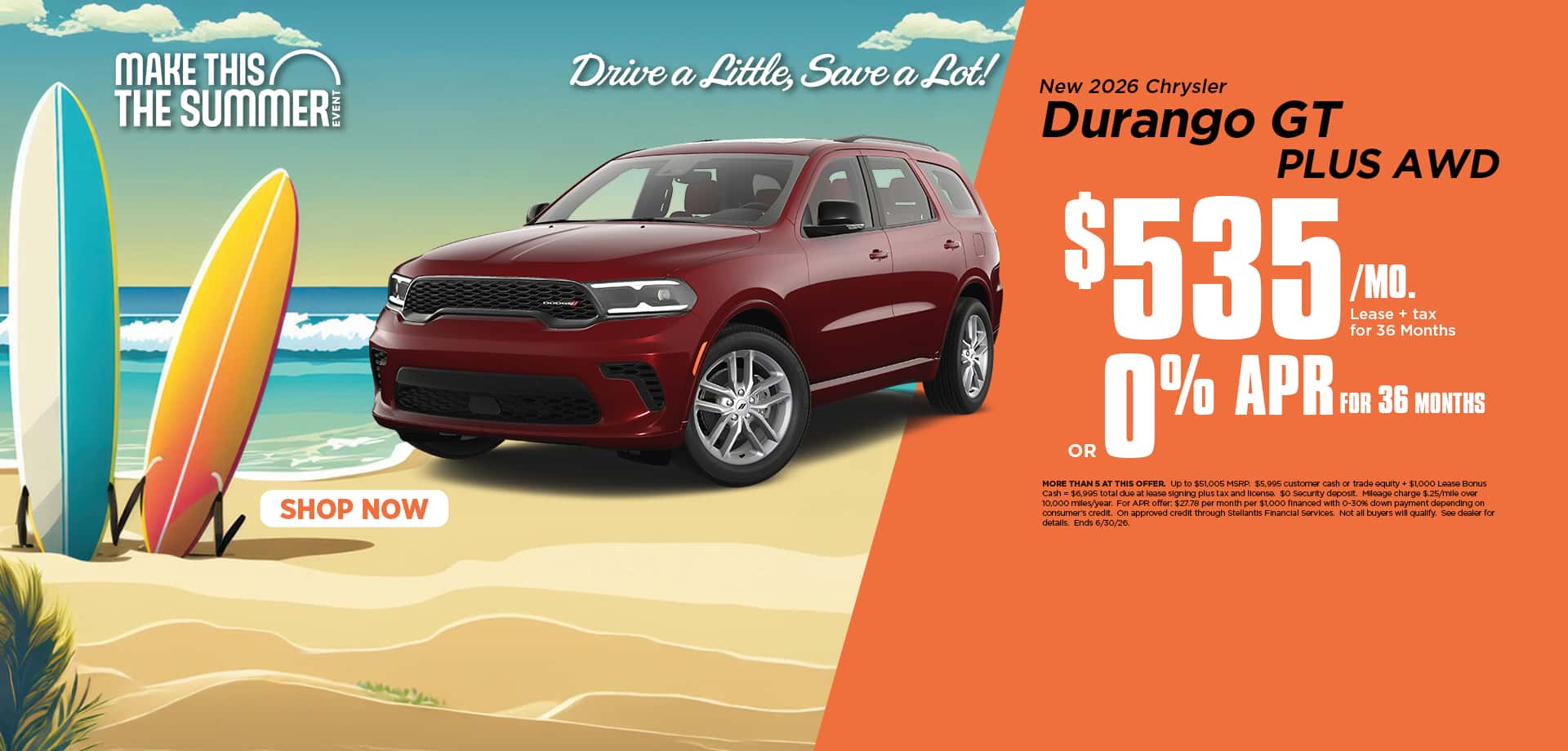 Now lease a new Dodge Durango for just $535/mo.