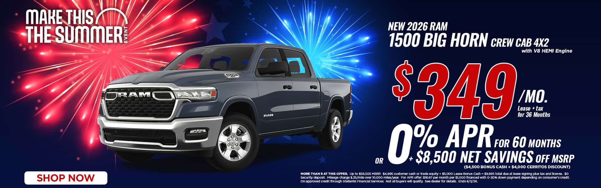Lease a new Ram for just $349/mo.!