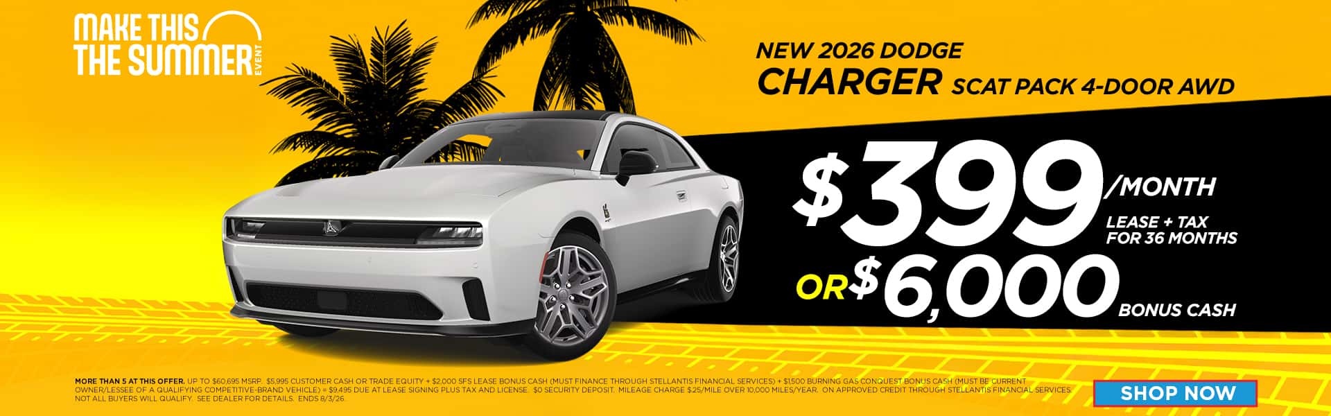 Now lease a new charger for just $399/mo. or take $6,200 off MSRP.