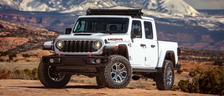 2026 Jeep Gladiator Mojave in Joose in three quarter.