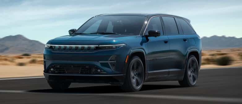 2026 Jeep Wagoneer S Launch Ed in Diamond Black in three quarter.