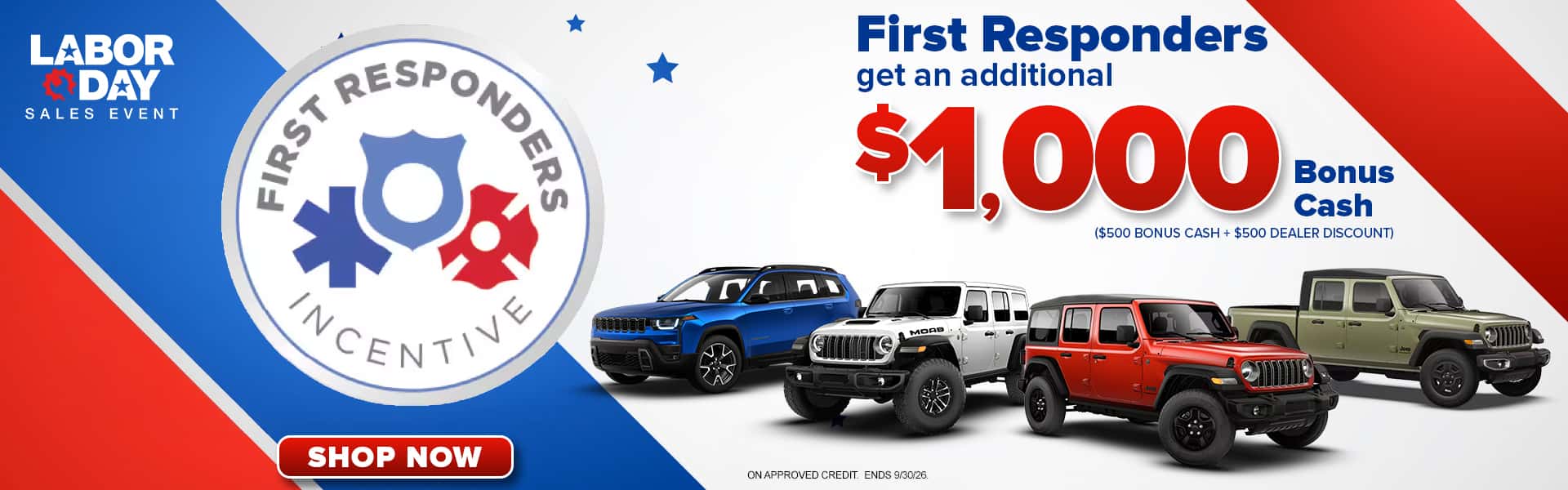 First Responders get an additional $1,000 off