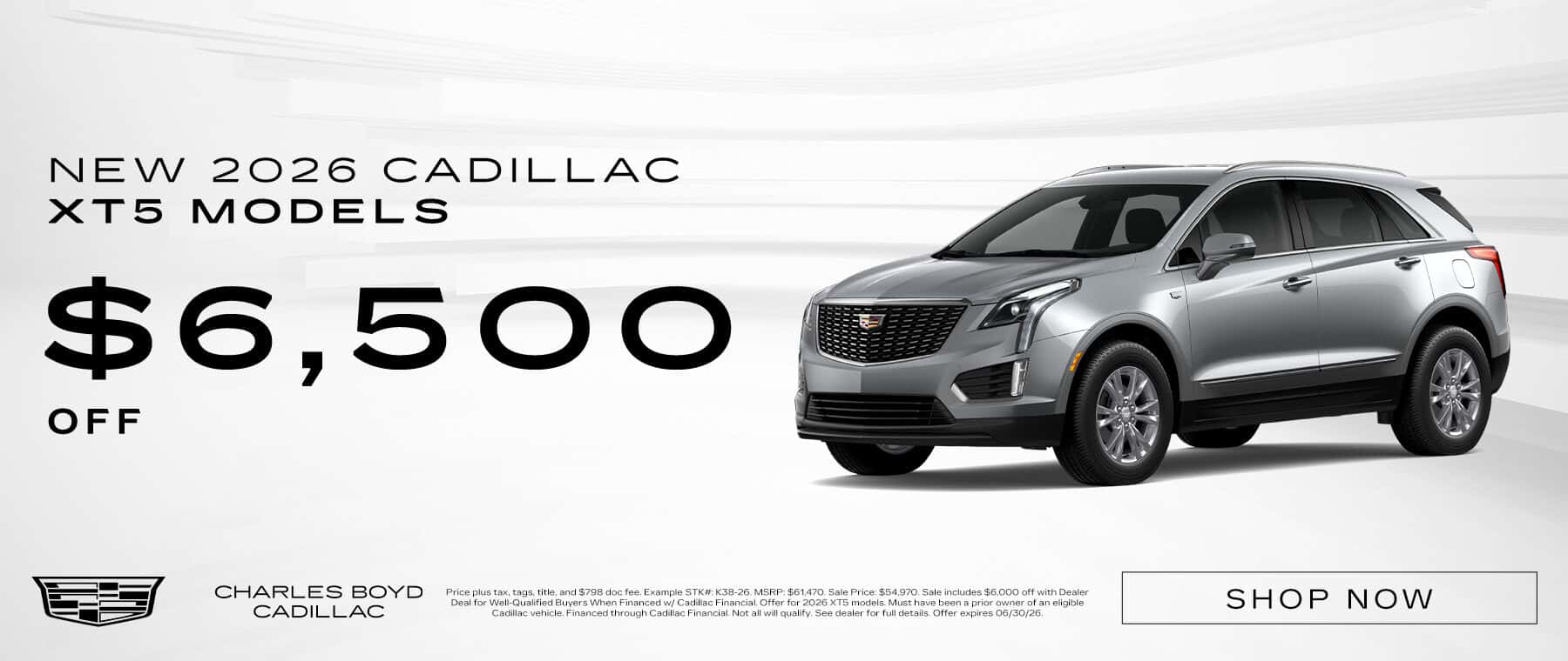 New 2026 Cadillac XT5s