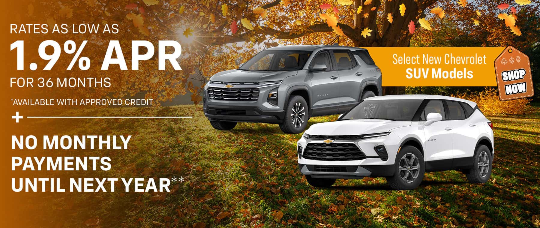 Select New Chevy SUVs