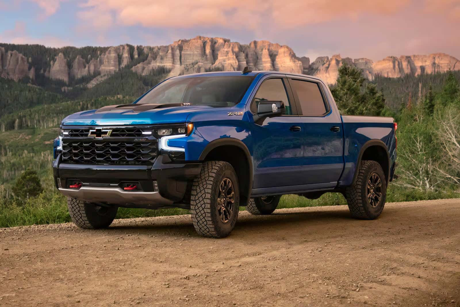 2026 Chevy Silverado 1500 parked on a dirt road