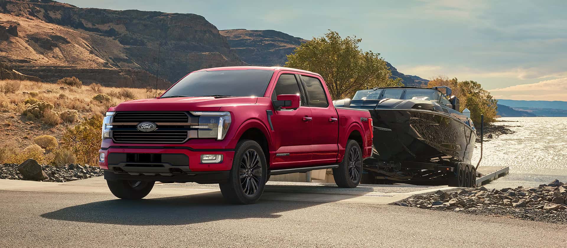 2026 Ford F-150 pulling a boat